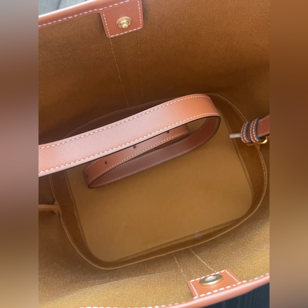 Celine Dark Brown and Tan Bucket Bag - Picture 7 of 10